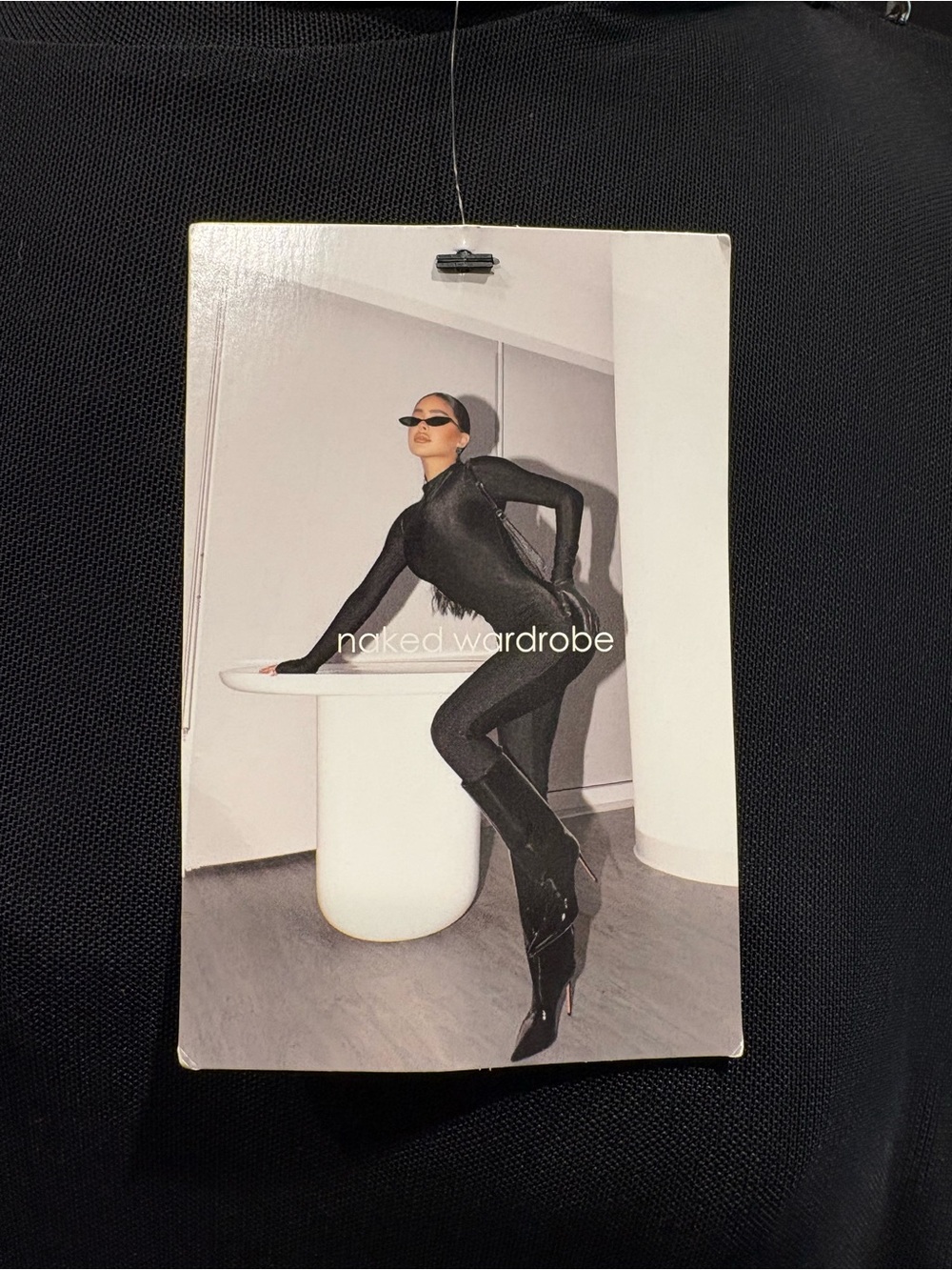 Naked Wardrobe Black Bodysuit /NWT